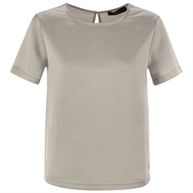 Weekend Max Mara Amburgo Satin T-shirt, Pearl Grey